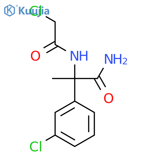2-(2-chloroacetamido)-2-(3-chlorophenyl)propanamide structure