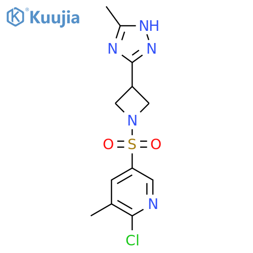 2-chloro-3-methyl-5-{[3-(5-methyl-1H-1,2,4-triazol-3-yl)azetidin-1-yl]sulfonyl}pyridine structure