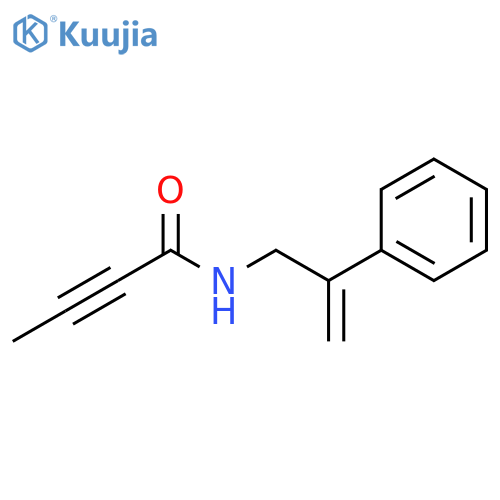 N-(2-phenylprop-2-en-1-yl)but-2-ynamide structure