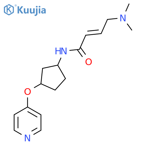 (2E)-4-(dimethylamino)-N-[3-(pyridin-4-yloxy)cyclopentyl]but-2-enamide structure