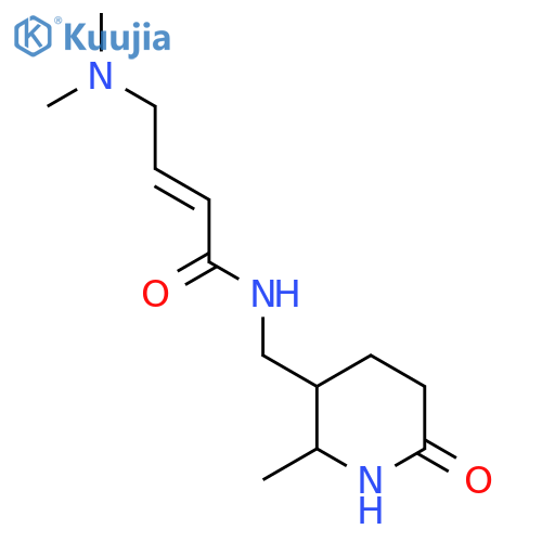 (2E)-4-(dimethylamino)-N-(2-methyl-6-oxopiperidin-3-yl)methylbut-2-enamide structure