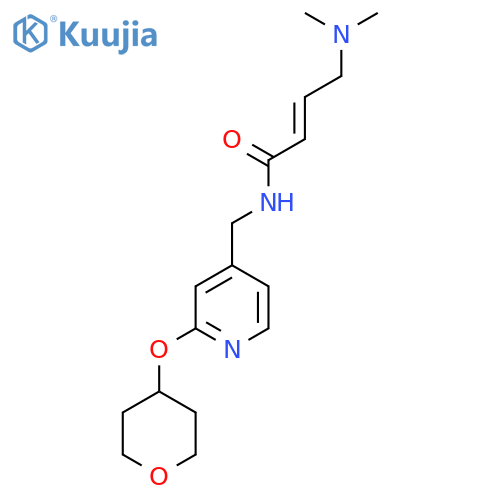 (E)-4-(Dimethylamino)-N-[[2-(oxan-4-yloxy)pyridin-4-yl]methyl]but-2-enamide structure