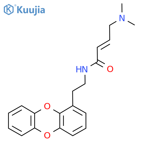 (2E)-4-(dimethylamino)-N-[2-(oxanthren-1-yl)ethyl]but-2-enamide structure