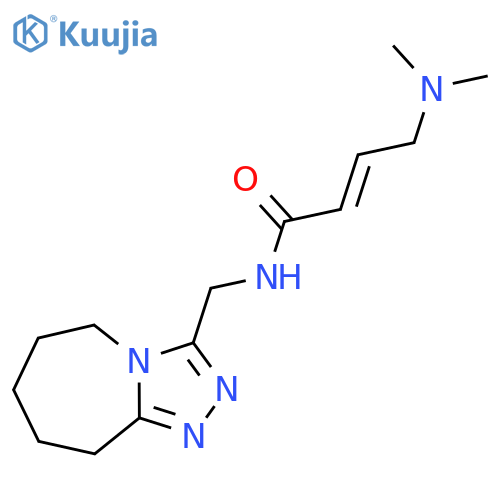 (2E)-4-(dimethylamino)-N-({5H,6H,7H,8H,9H-1,2,4triazolo4,3-aazepin-3-yl}methyl)but-2-enamide structure