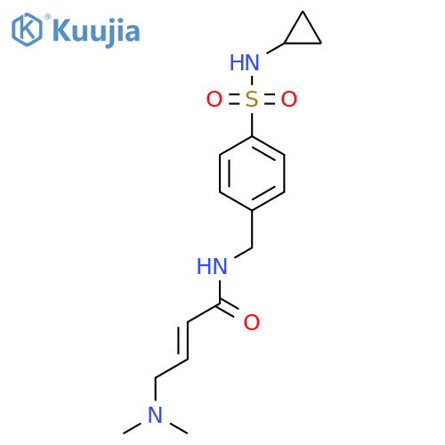 (E)-N-[[4-(Cyclopropylsulfamoyl)phenyl]methyl]-4-(dimethylamino)but-2-enamide structure
