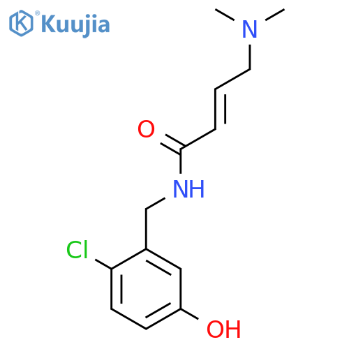 (2E)-N-(2-chloro-5-hydroxyphenyl)methyl-4-(dimethylamino)but-2-enamide structure