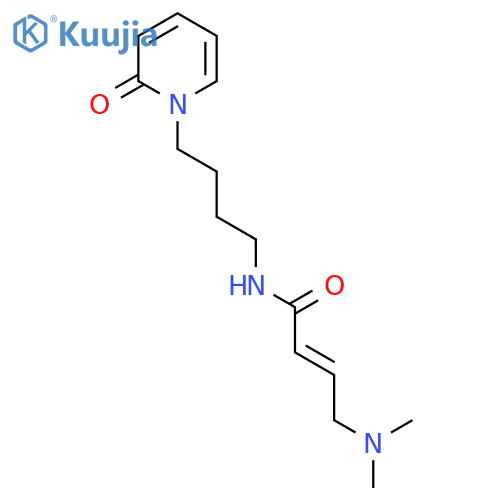 (2E)-4-(dimethylamino)-N-4-(2-oxo-1,2-dihydropyridin-1-yl)butylbut-2-enamide structure