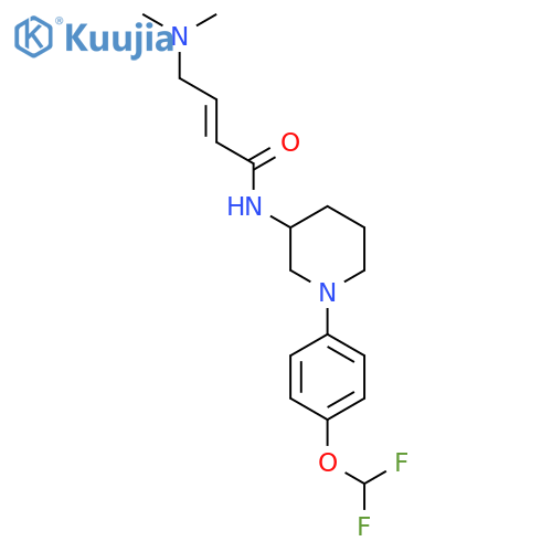 (E)-N-[1-[4-(Difluoromethoxy)phenyl]piperidin-3-yl]-4-(dimethylamino)but-2-enamide structure