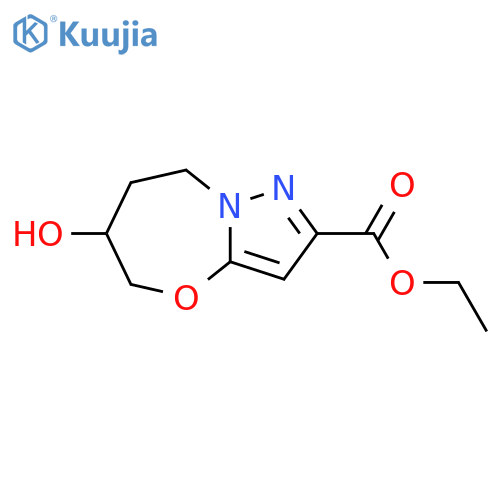 ethyl 6-hydroxy-5,6,7,8-tetrahydropyrazolo[5,1-b][1,3]oxazepine-2-carboxylate structure