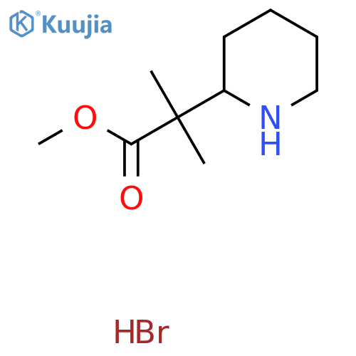 Methyl 2-methyl-2-piperidin-2-ylpropanoate;hydrobromide structure