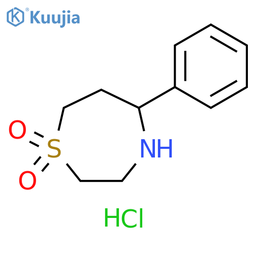 1,4-Thiazepine, hexahydro-5-phenyl-, 1,1-dioxide, hydrochloride (1:1) structure