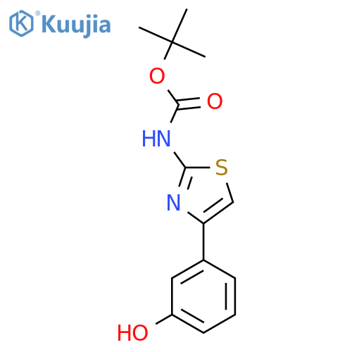 tert-butyl N-4-(3-hydroxyphenyl)-1,3-thiazol-2-ylcarbamate structure