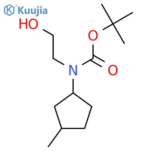 tert-butyl N-(2-hydroxyethyl)-N-(3-methylcyclopentyl)carbamate structure