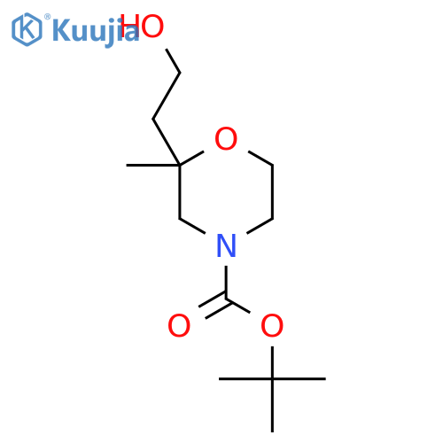 Tert-butyl 2-(2-hydroxyethyl)-2-methylmorpholine-4-carboxylate structure