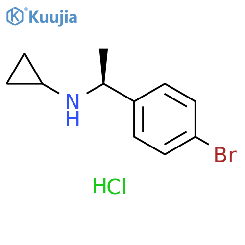 Benzenemethanamine, 4-bromo-N-cyclopropyl-α-methyl-, hydrochloride (1:1), (αS)- structure