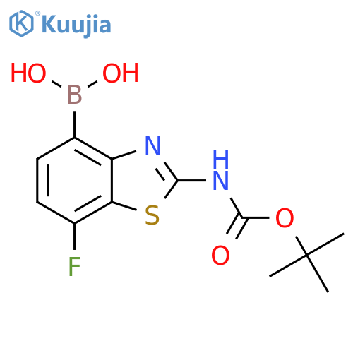 (2-((Tert-Butoxycarbonyl)amino)-7-fluorobenzo[d]thiazol-4-yl)boronic acid structure