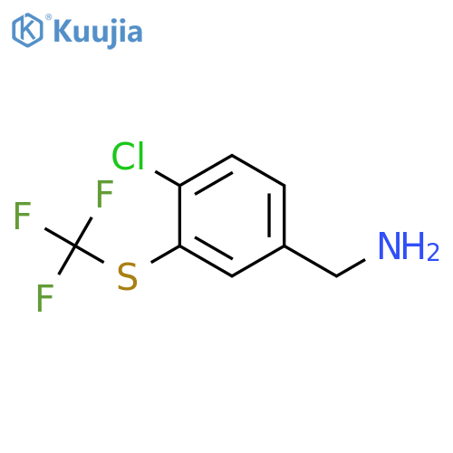 4-Chloro-3-(trifluoromethylthio)benzylamine structure