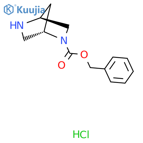 benzyl (1S,4S)-2,5-diazabicyclo2.2.1heptane-2-carboxylate hydrochloride structure