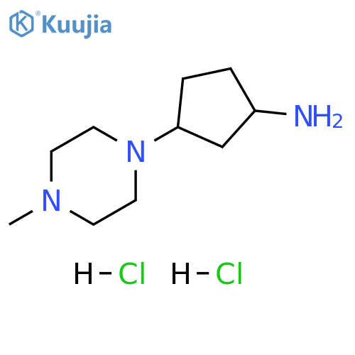 3-(4-methylpiperazin-1-yl)cyclopentan-1-amine dihydrochloride structure