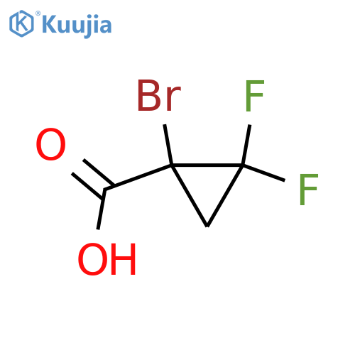 Cyclopropanecarboxylic acid, 1-bromo-2,2-difluoro- structure