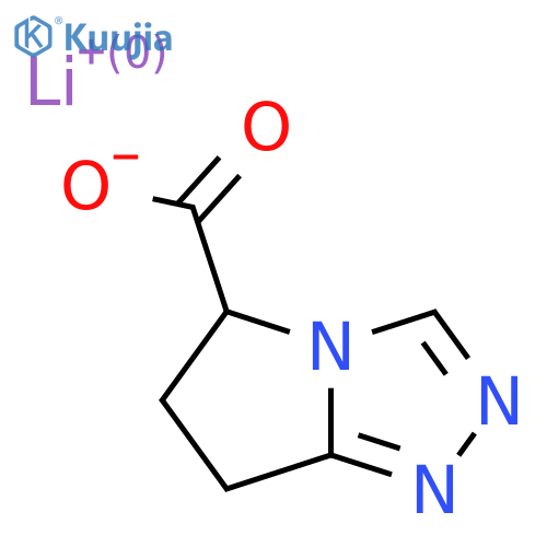 lithium(1+) 5H,6H,7H-pyrrolo2,1-c1,2,4triazole-5-carboxylate structure