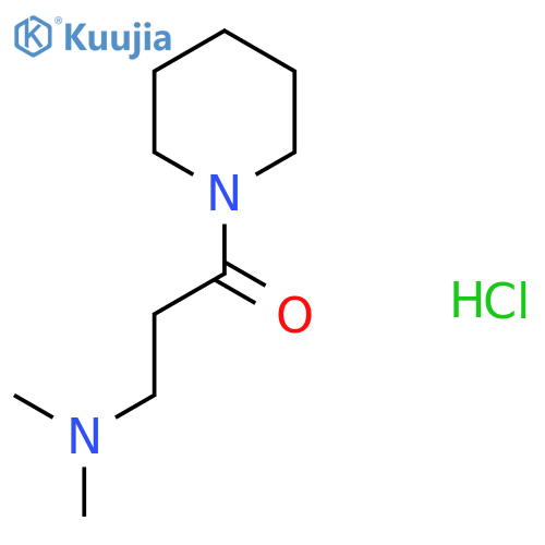 3-(Dimethylamino)-1-piperidin-1-ylpropan-1-one;hydrochloride structure