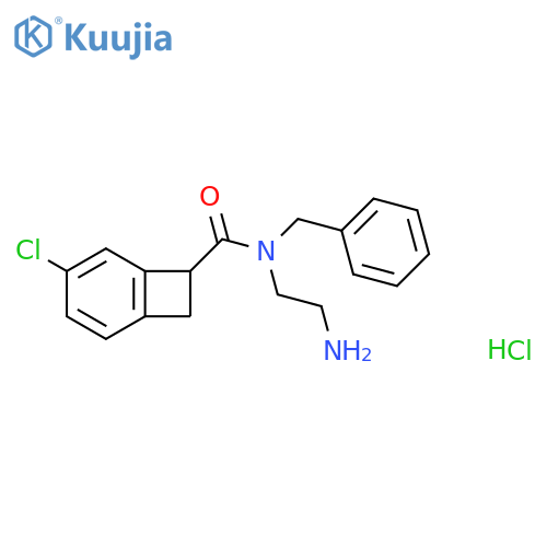 N-(2-aminoethyl)-N-benzyl-4-chlorobicyclo4.2.0octa-1,3,5-triene-7-carboxamide hydrochloride structure
