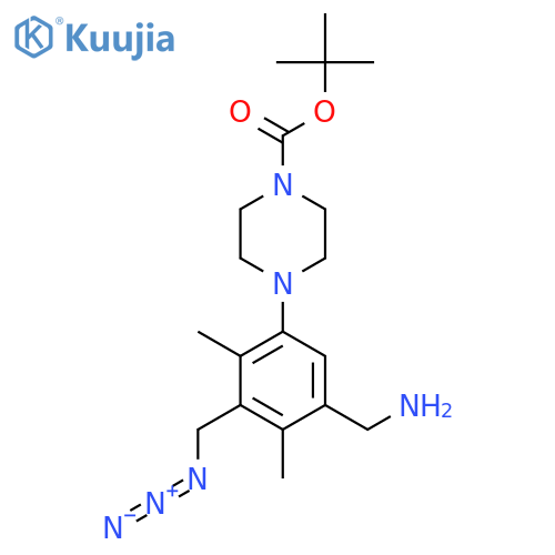 tert-butyl 4-5-(aminomethyl)-3-(azidomethyl)-2,4-dimethylphenylpiperazine-1-carboxylate structure