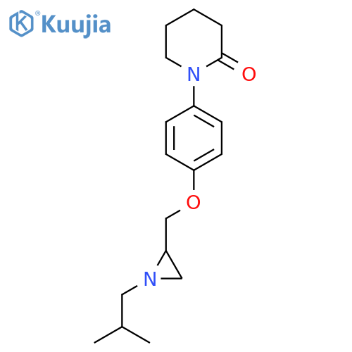 1-[4-[[1-(2-Methylpropyl)aziridin-2-yl]methoxy]phenyl]piperidin-2-one structure