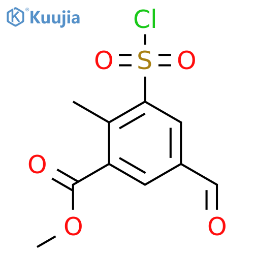 Methyl 3-(chlorosulfonyl)-5-formyl-2-methylbenzoate structure