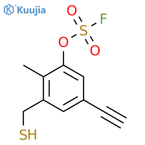 5-Ethynyl-2-methyl-3-(sulfanylmethyl)phenyl sulfurofluoridate structure