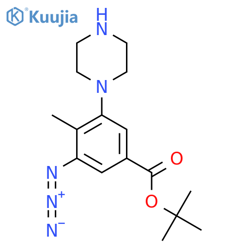 Tert-butyl 3-azido-4-methyl-5-(piperazin-1-yl)benzoate structure