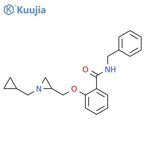 N-Benzyl-2-[[1-(cyclopropylmethyl)aziridin-2-yl]methoxy]benzamide structure