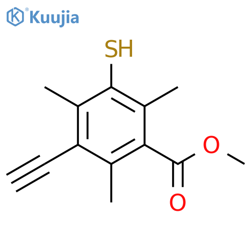 Methyl 3-ethynyl-2,4,6-trimethyl-5-sulfanylbenzoate structure
