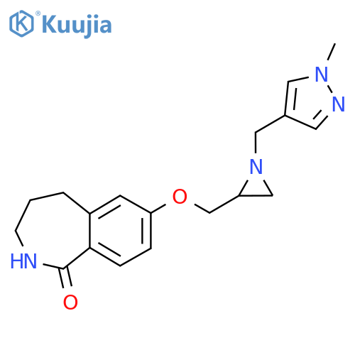 7-[[1-[(1-Methylpyrazol-4-yl)methyl]aziridin-2-yl]methoxy]-2,3,4,5-tetrahydro-2-benzazepin-1-one structure