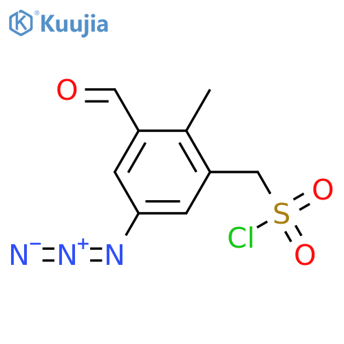 (5-Azido-3-formyl-2-methylphenyl)methanesulfonyl chloride structure