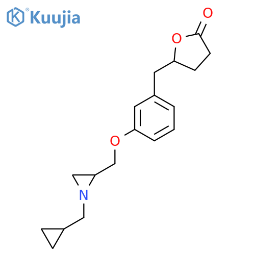 5-[(3-{[1-(Cyclopropylmethyl)aziridin-2-yl]methoxy}phenyl)methyl]oxolan-2-one structure