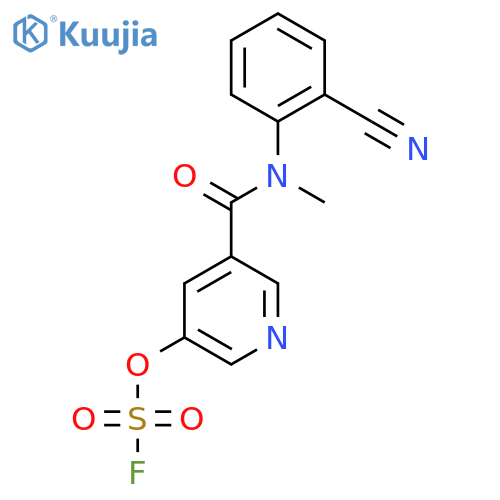 3-[(2-Cyanophenyl)-methylcarbamoyl]-5-fluorosulfonyloxypyridine structure