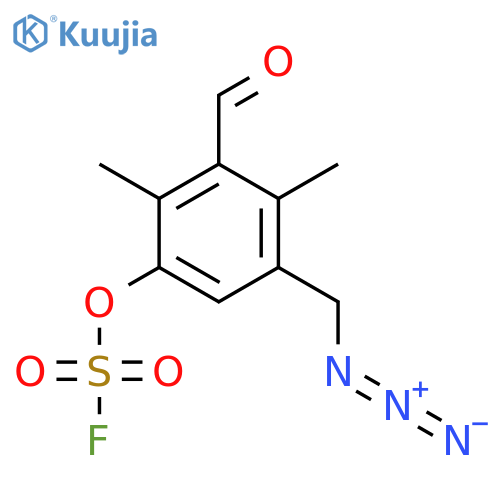 5-(Azidomethyl)-3-formyl-2,4-dimethylphenyl sulfurofluoridate structure