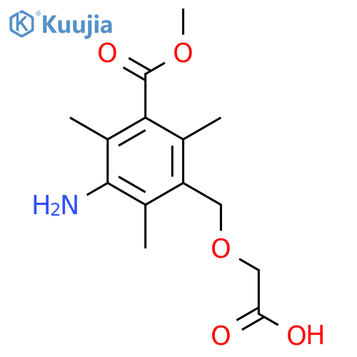 2-{[3-Amino-5-(methoxycarbonyl)-2,4,6-trimethylphenyl]methoxy}acetic acid structure