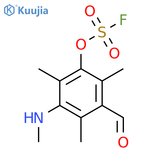 3-Formyl-2,4,6-trimethyl-5-(methylamino)phenyl sulfurofluoridate structure