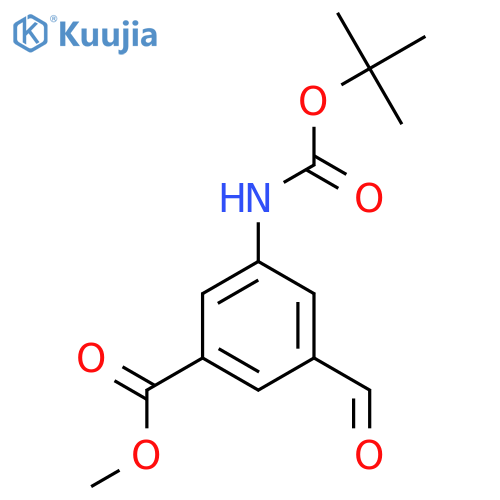 Methyl 3-{[(tert-butoxy)carbonyl]amino}-5-formylbenzoate structure
