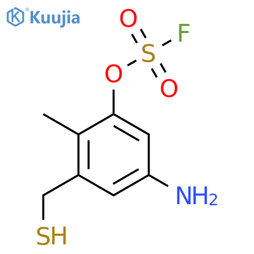 5-Amino-2-methyl-3-(sulfanylmethyl)phenyl sulfurofluoridate structure