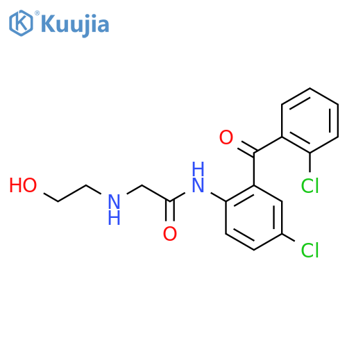 N-4-Chloro-2-(2-chlorobenzoyl)phenyl-2-(2-hydroxyethyl)aminoacetamide structure