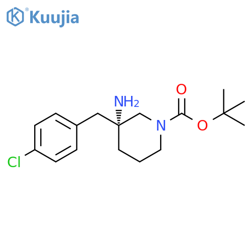 (R)-tert-Butyl-3-amino-3-(4-chlorobenzyl)piperidine-1-carboxylate structure