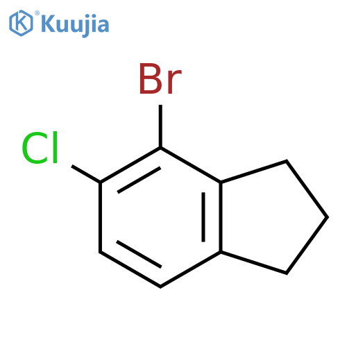 4-bromo-5-chloro-2,3-dihydro-1H-indene structure