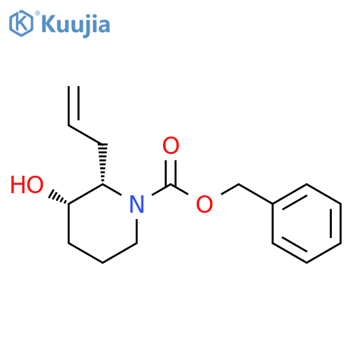 (2S*,3S*)-Benzyl 2-Allyl-3-hydroxy-1-piperidinecarboxylate structure