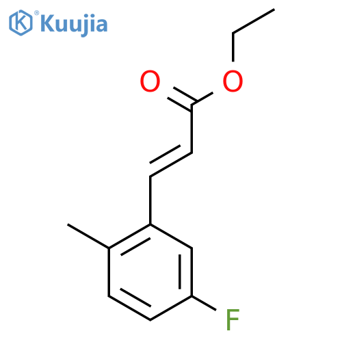 ethyl (2E)-3-(5-fluoro-2-methylphenyl)prop-2-enoate structure