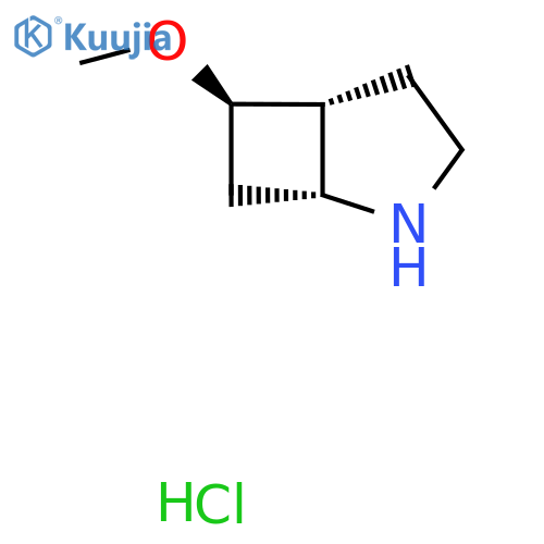 (1R,5R,6R)-6-Methoxy-2-azabicyclo[3.2.0]heptane;hydrochloride structure