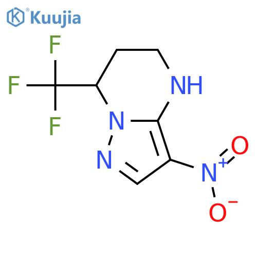 3-nitro-7-(trifluoromethyl)-4H,5H,6H,7H-pyrazolo1,5-apyrimidine structure